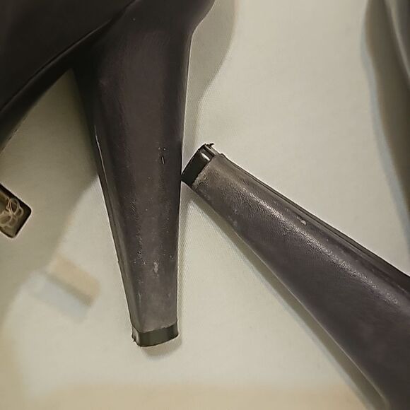 - BOTTEGA VENETA Purple Leather Platform Heels Slip On Heel Ankle Boots … - Picture 5 of 14